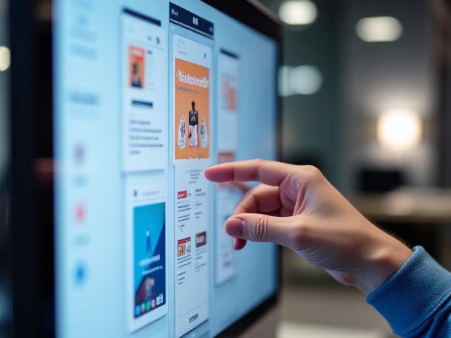 ड्रैग-एंड-ड्रॉप ऐप बिल्डरों को दर्शाती हुई छवि: एक व्यक्ति कंप्यूटर स्क्रीन पर विभिन्न बिल्डिंग ब्लॉक्स को ड्रैग करके एक मोबाइल ऐप इंटरफ़ेस को असेंबल कर रहा है।